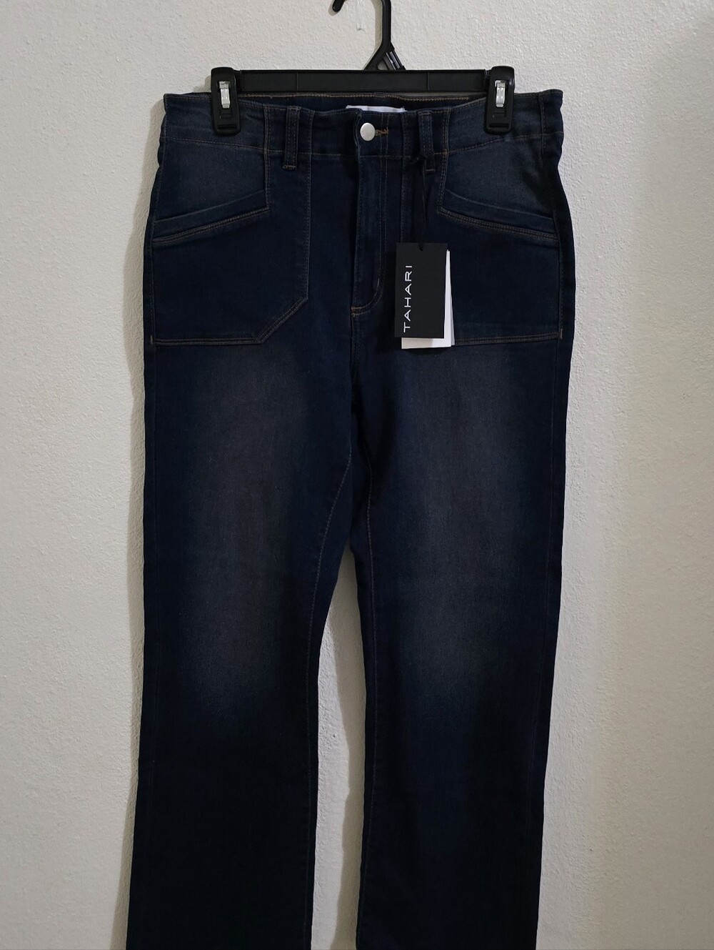Tahari Navy Straight-Leg Women's Jeans